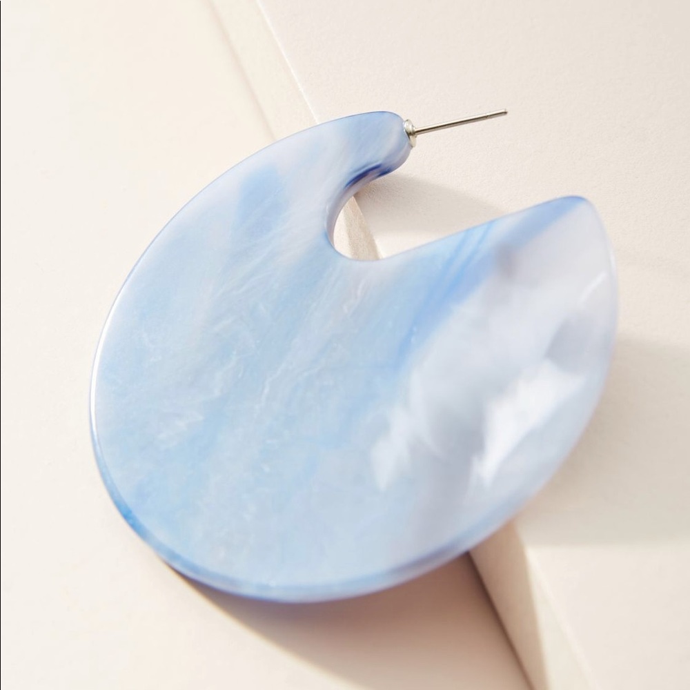 Anthropologie Acrylic Hoop Earrings - Picture 3 of 8